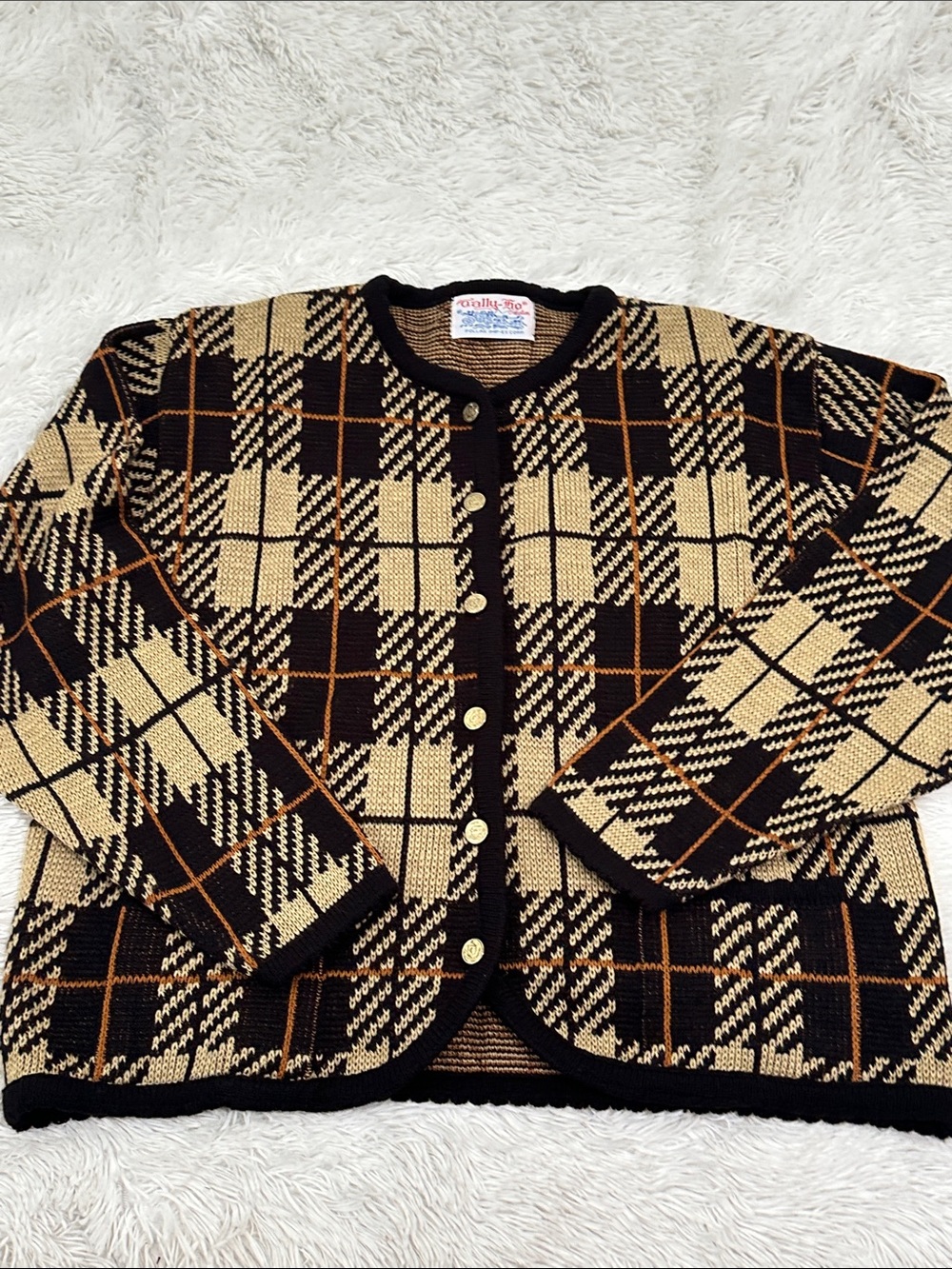 🥕 Vintage Tally Ho Cardigan Sweater
